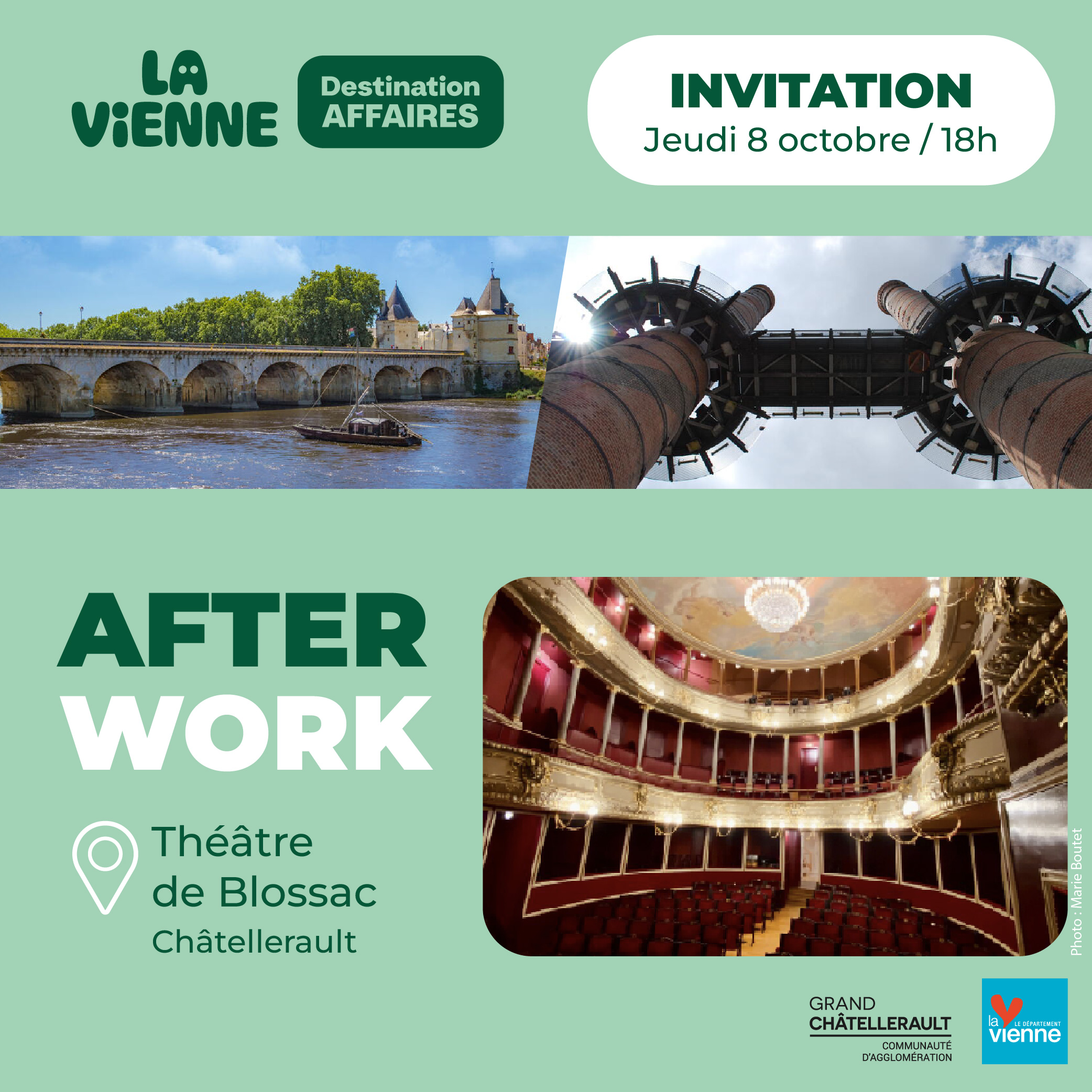 Afterwork au Théâtre Blossac de Châtellerault - Actualité tourisme d'affaires en Vienne - LVDA