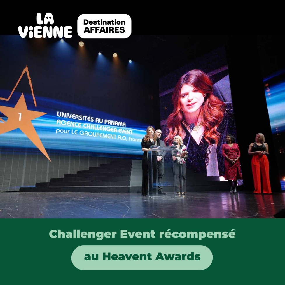 Award du voyage, de l'incentive ou du teambuilding remporté par l'agence Challenger Event - Actualité tourisme d'affaires en Vienne - LVDA
