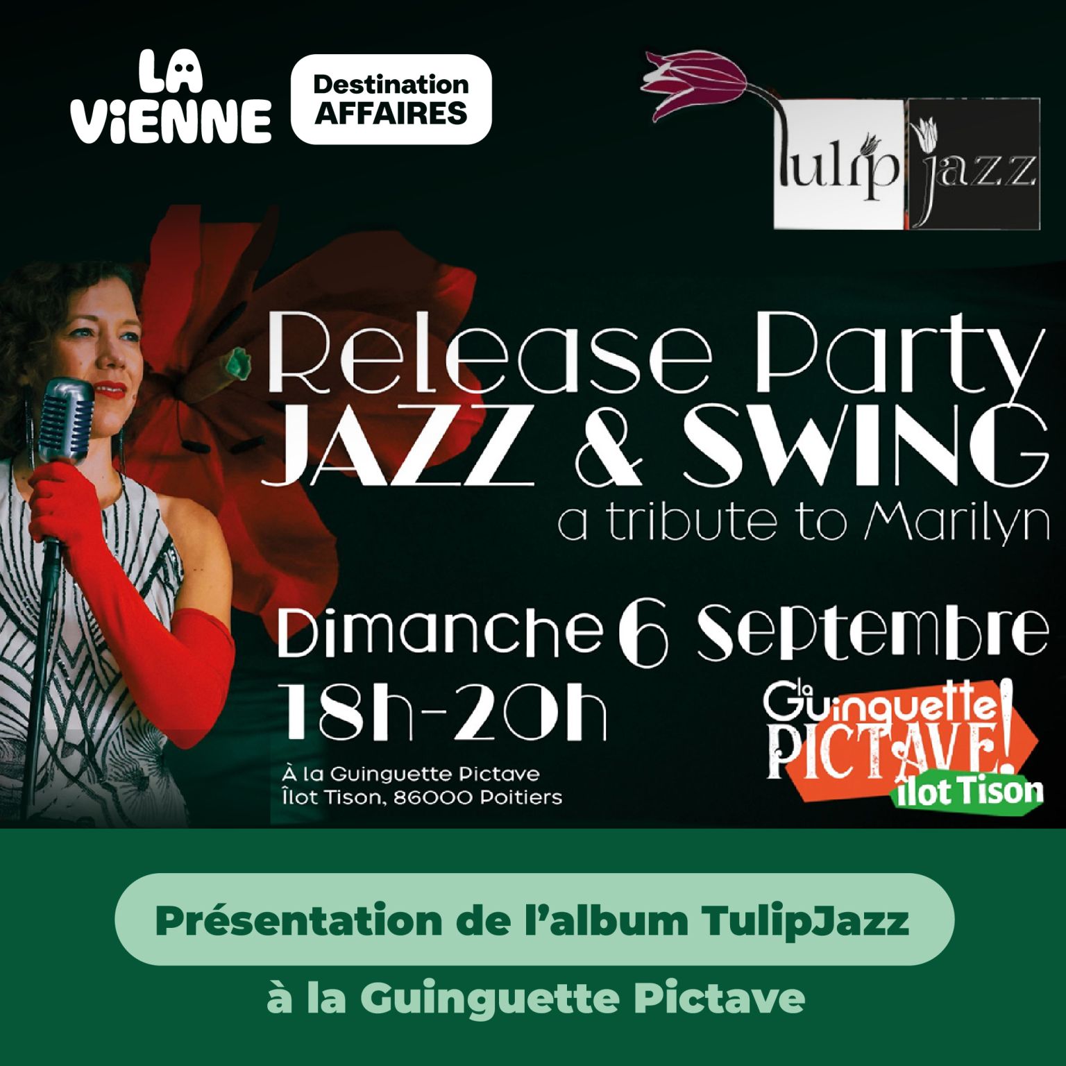 Présentation de l'album Tulipjazz à la Guinguette Pictave - Actualité tourisme d'affaires en Vienne - LVDA